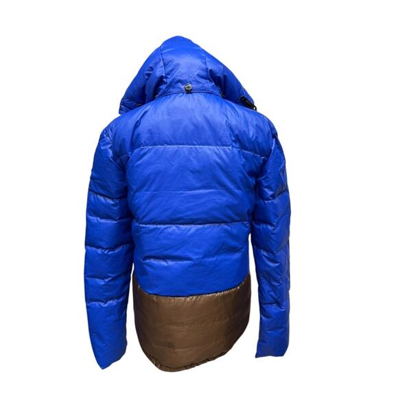 "MONCLER" GRENOBLE Puffer Coat SZ 2 90% Down 10% Feather Brown/Black Hooded - Picture 4 of 16